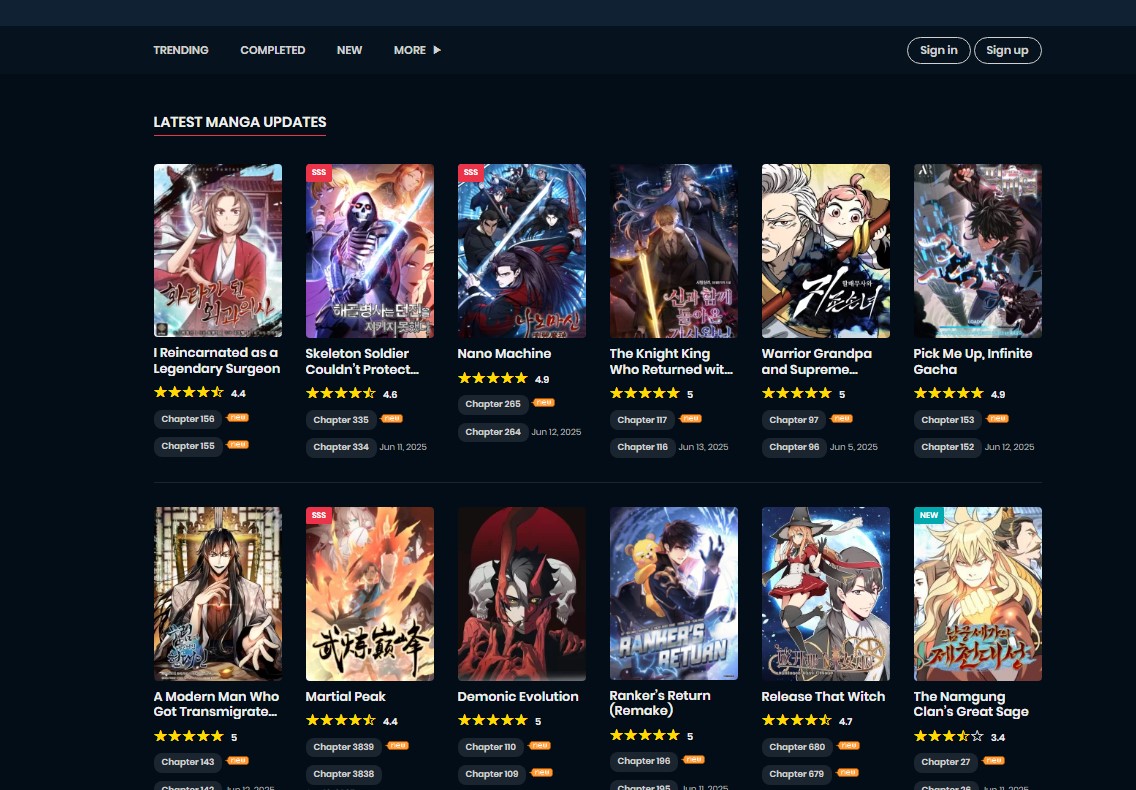 Taadd manga, manhwa, and manhua